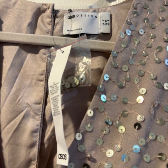 ASOS sequin wrap tie dress - Picture 3 of 6